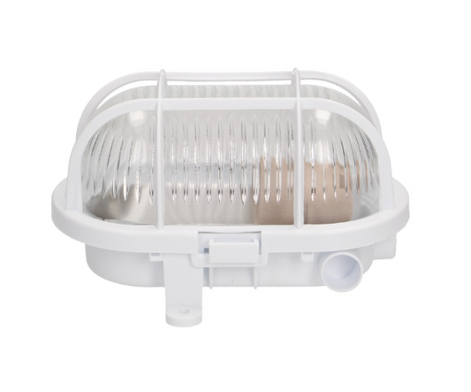 ARMADURA OVAL "OLHO DE BOI" E27 220V IP65 BRANCO - GSC
