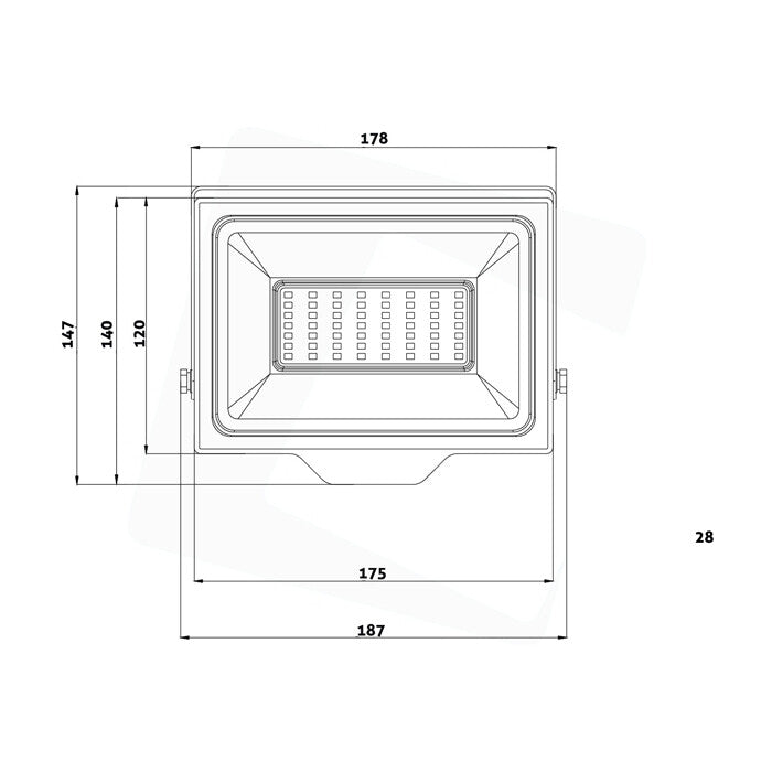 PROLETOR LED SLIM 220V 50W 6400K - AVIDE