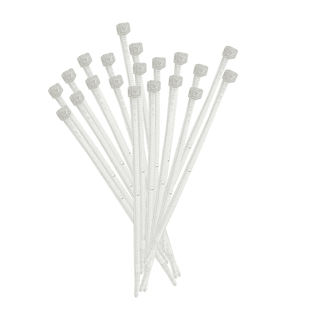 ABRAÇADEIRA DE FIVELA 365 X 7,8 COR: BRANCO ELEMATIC (100 UN)