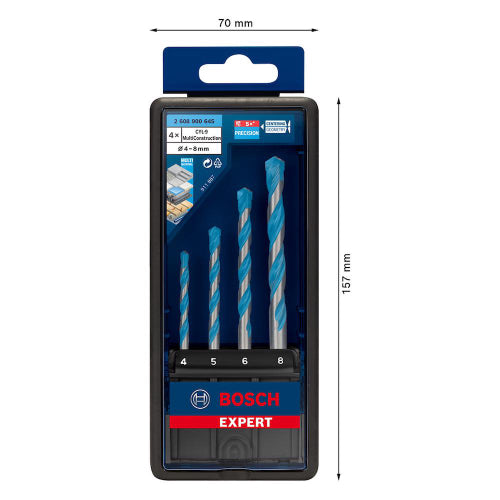 KIT BROCAS MULTICONSTRUCTION 4/5/6/8mm - BOSCH