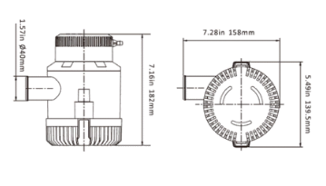 BOMBA SUBMERGIVEL 3500 GPH 24V