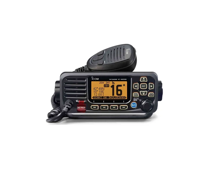 VHF FIXO COM DSC CLASSE D, VERSÃO COM GPS INTEGRADO E SENSOR DE GPS EXTERNO IC-M330GE - ICOM