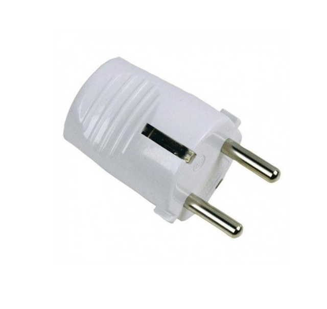 FICHA MACHO 2P T/SCHUK BRANCA 16A/250V - GSC