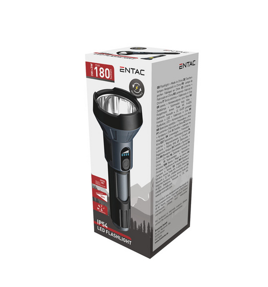 LANTERNA LED 3 + 3W 1200MAH PB RECARREGAVEL - ENTAC