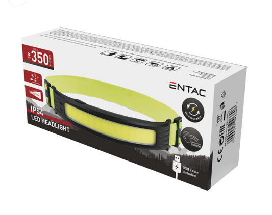 LANTERNA LED 5W CABEÇA RECARREGAVEL COM FITA - ENTAC