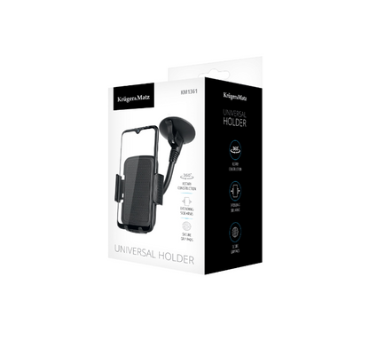 SUPORTE FLEXÍVEL AJUSTÁVEL DE SMARTPHONE / GPS PARA CARRO - KRUGER&MATZ
