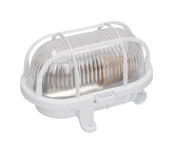 ARMADURA OVAL "OLHO DE BOI" E27 220V IP65 BRANCO - GSC