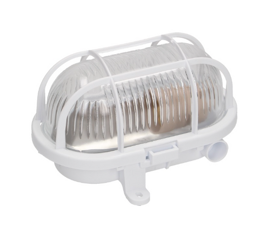 ARMADURA OVAL "OLHO DE BOI" E27 220V IP65 BRANCO - GSC