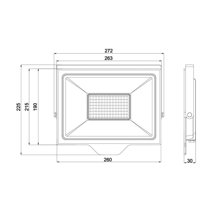 PROLETOR LED SLIM 220V 100W 6400K - AVIDE