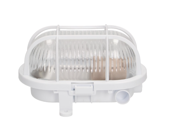 ARMADURA OVAL "OLHO DE BOI" E27 220V IP65 BRANCO - GSC