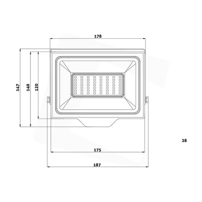 PROLETOR LED SLIM 220V 50W 6400K - AVIDE