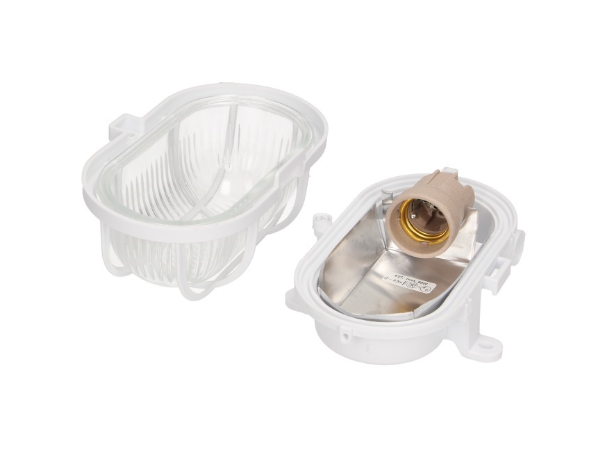 ARMADURA OVAL "OLHO DE BOI" E27 220V IP65 BRANCO - GSC