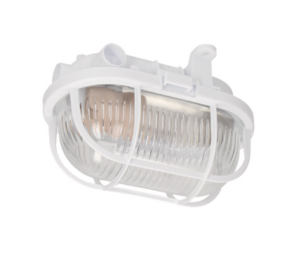 ARMADURA OVAL "OLHO DE BOI" E27 220V IP65 BRANCO - GSC