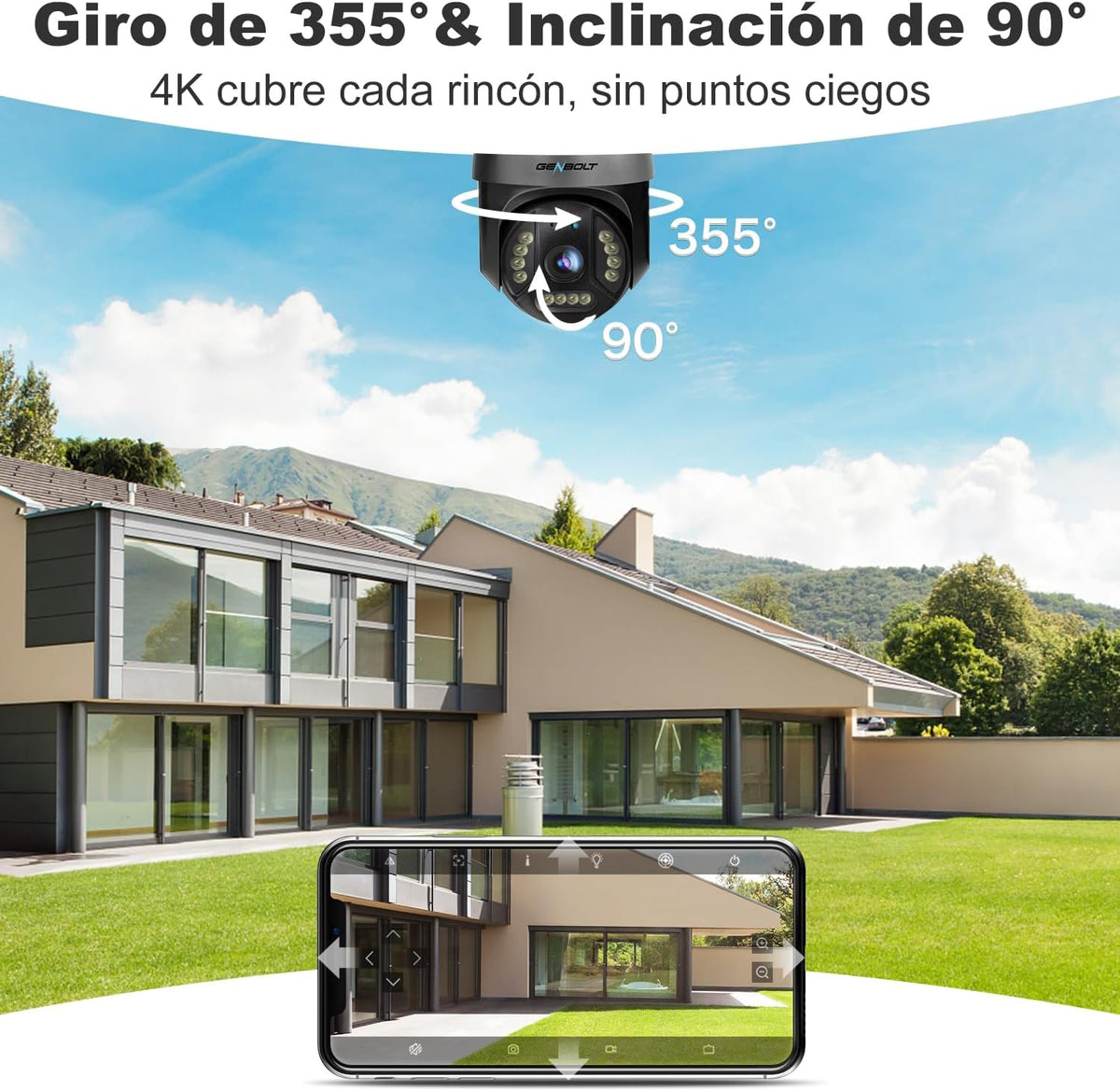 CAMARA DE VIGILÂNCIA 4K WIFI PTZ 8MP 2.4/5GHZ