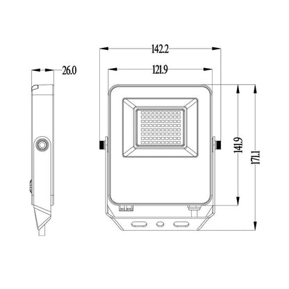 PROJETOR LED PRO LYNX 12-24V 30W 6000K IP65