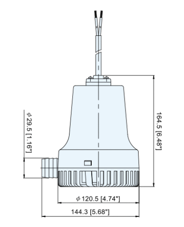 BOMBA SUBMERSÍVEL 24V 5400Lt
