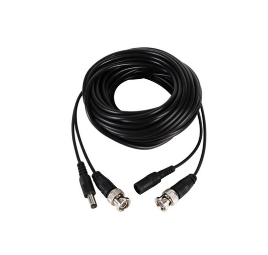 CABO BNC MACHO - BNC MACHO + ALIMENTAÇÃO DC 10MTS - SAFIRE