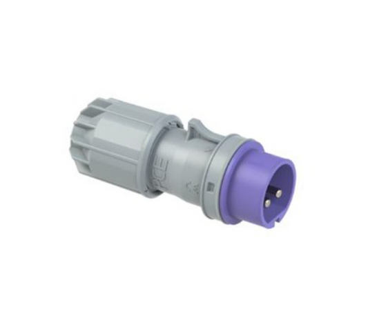 TOMADA MACHO CEE DE 2 PINOS, 16 A, 24 V, IP44