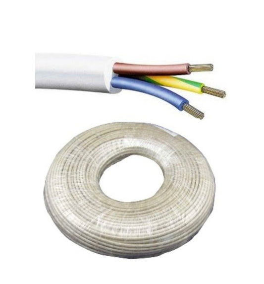 CABO ELÉTRICO 3 X 2,5mm BRANCO - 1 METRO
