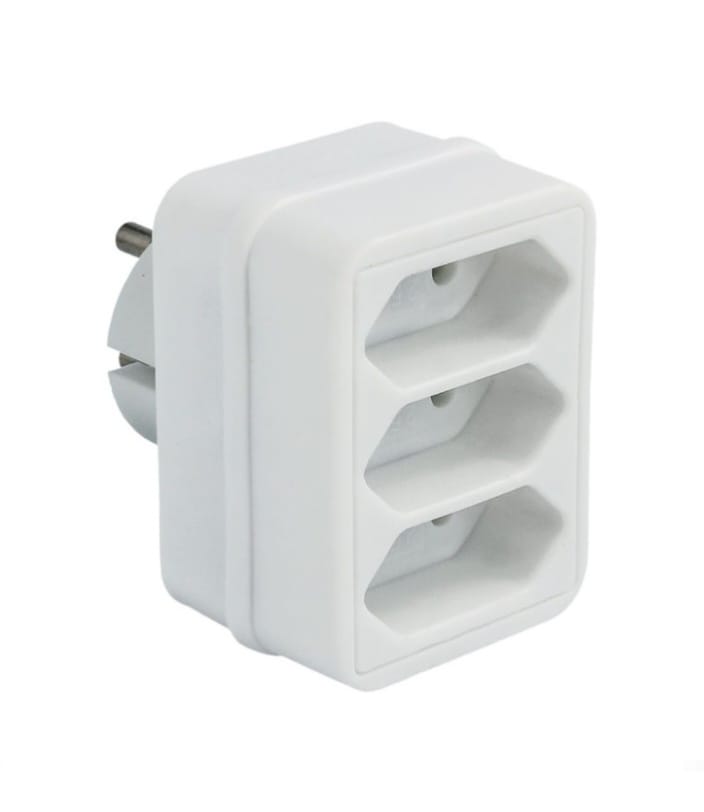 TOMADA TRIPLA AC 250V 2,5A 600W MÁXIMO