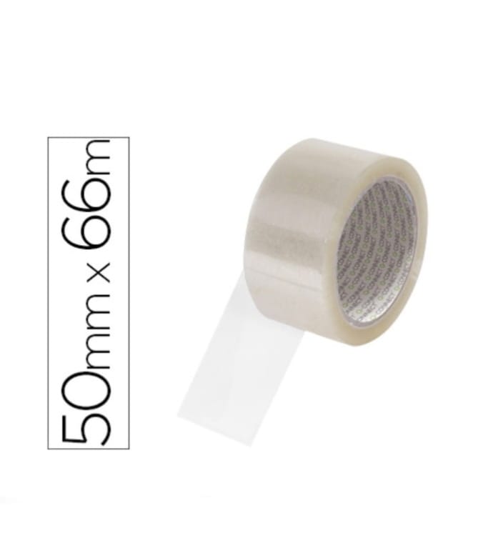 FITA ADESIVA POLIPROPILENOTRANSPARENTE 66MT X 50MM PARA EMBALAMENTO - Q-CONNECT