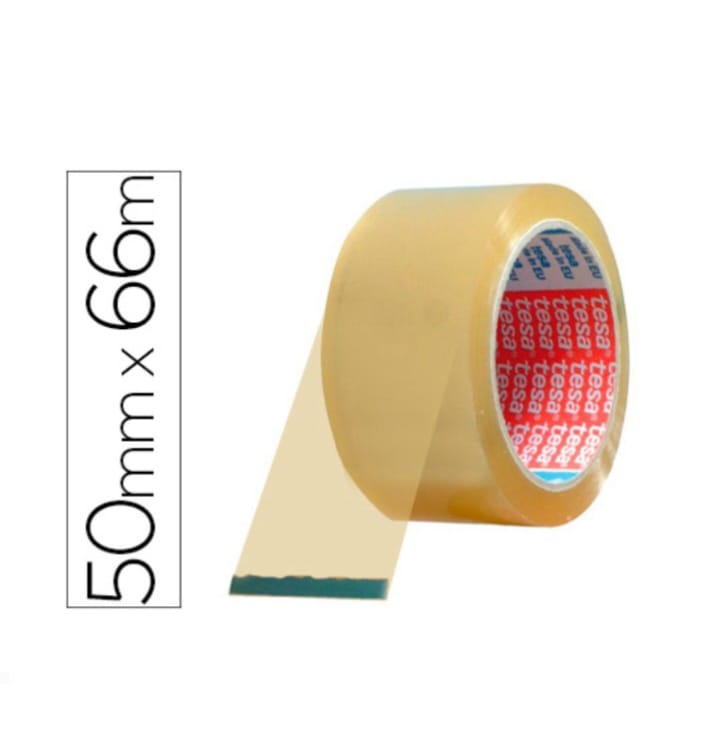 FITA ADESIVA TRANSPARENTE 66MT X 50MM PARA EMBALAMENTO - TESA