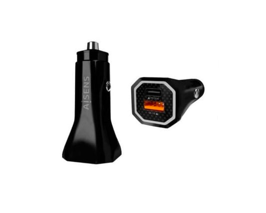 CARREGADOR ISQUEIRO DUPLO USB 38W (USB-C / USB-A) - AISENS