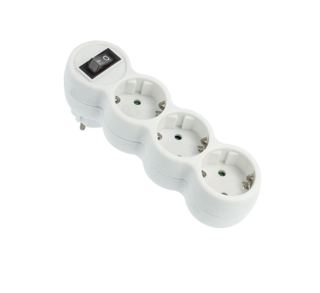 TOMADA TRIPLA SCHUK COM INTERRUPTOR 16A 250V