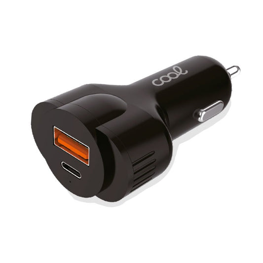 CARREGADOR UNIVERSAL ENTRADA USB + Tipo C 30W (PRETO) - COOL