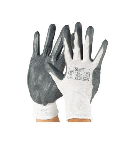 LUVA NYLON NITRILO CINZA N9